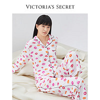 VICTORIA'S SECRET 舒适休闲天丝绵柔睡衣套装外穿家居服 34Y5缤纷吻-天丝绵柔 S