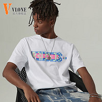 VLONE 短袖T恤男装2024夏季新 白色 L（尺码偏大175斤以内）