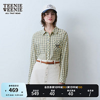 Teenie Weenie小熊女装2024年夏季格纹美式复古学院风夏日衬衫 撞色 170/L