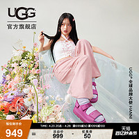 UGG 夏季新款男女同款休闲厚底露趾魔术贴搭扣凉鞋明星同款1152685