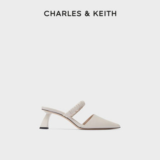 百亿补贴：CHARLES & KEITH CHARLES&KEITH女士褶皱绊带尖头高跟穆勒鞋CK1-61720083