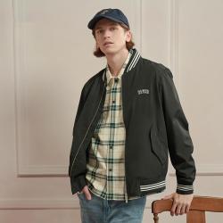 teenieweenie小熊男条纹学院风棒球服秋季夹克外套男