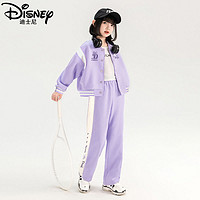 Disney 迪士尼 女童套装春秋2024新款春季儿童运动服女大童春装小女孩衣服