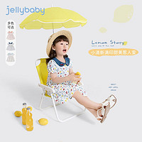 百亿补贴：JELLYBABY 杰里贝比女童连衣裙夏季女宝宝夏装碎花公主裙中小童夏装纯棉裙子