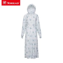 TOREAD 探路者 UPF40+女超轻长款皮肤衣连体裤带帽透气旅行沙滩TAZI82884