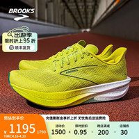 布鲁克斯（BROOKS）男鞋跑鞋碳板女竞速鞋马拉松跑步鞋HyperionElite龙卷风3 柠绿/绿/白色 45