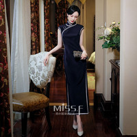 四小姐重磅真丝高贵全开襟旗袍礼服裙轻奢小众高端新中式2024 燕归来 M