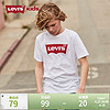 Levi's李维斯儿童男童女童t恤衫短袖童装纯棉经典款小宝宝夏季运动半袖 奶白 120/60(6)