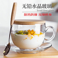 TiaNXI 天喜 玻璃杯 附送盖子勺子