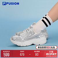 FILA 斐乐 FUSION斐乐女鞋风帆鞋2024夏新款网面运动休闲鞋男鞋老爹鞋