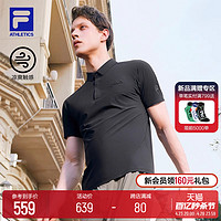 FILA 斐乐 凉感短袖POLO衫男2024夏季新款翻领网球运动透气T恤上衣