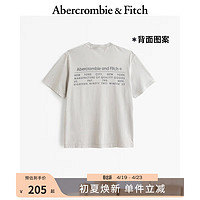 ABERCROMBIE & FITCH男装女装装 24春夏 美式风复古T恤 359280-1 灰褐色 M (180/100A)