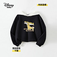 Disney baby迪士尼童装男女童连帽卫衣儿童衣服中小童春季 墨绿 110