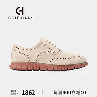 colehaan/歌涵 男士牛津鞋 2024春夏商务通勤镂空透气休闲鞋C39018 米灰色 40