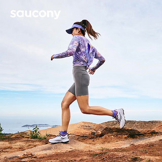 Saucony索康尼游隼13越野跑鞋女户外减震耐磨跑步鞋女子徒步登山运动鞋女 紫色30【ST高帮】 40