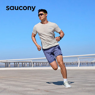 Saucony索康尼HUMMING3男跑步鞋减震夏季轻便男女运动鞋子 米绿4【男女同款】 35.5