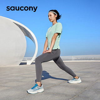 Saucony索康尼坦途跑鞋女夏季透气跑步鞋轻量减震支撑训练跑步运动鞋 浅兰20 35.5