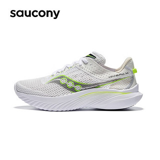 Saucony索康尼菁华14跑鞋男轻量透气减震训练跑步运动鞋Kinvara菁华14 白绿75 44.5