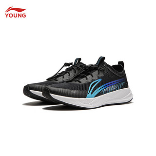 LI-NING 李宁 飞鹰 2.0 大童跑步鞋 YKFU014-3 黑色/光蓝色 37