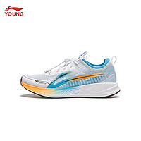 LI-NING 李宁 飞鹰 2.0 大童跑步鞋 YKFU014-5 标准白/海豚蓝 34