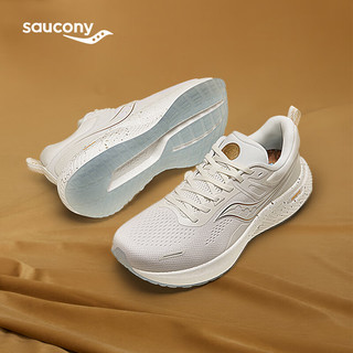 Saucony索康尼澎湃跑鞋男鞋女同款减震舒适入门训练运动鞋子SURGE 白金1(2代） 38