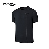 百亿补贴：saucony 索康尼 男子T恤短袖夏季透气轻薄运动上衣圆领跑步训练短T