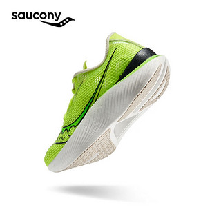 Saucony索康尼Pro啡鹏3跑鞋男全掌碳板回弹马拉松竞速比赛跑步鞋运动鞋子 绿黑75 44.5