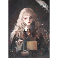 1000片木制拼图系列哈利波特赫敏卡通动漫周边木质拼图成年人趣味减压治愈儿童益智力玩具 赫敏【配图纸】 1000片木质分区