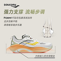 索康尼 saucony OMNI 全擎22跑步鞋男24年减震支撑训练跑鞋运动鞋男子 浅灰黄110 42.5