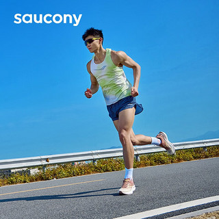 Saucony索康尼全掌碳板跑鞋男鞋夏季透气竞速回弹训练运动鞋子全速SLAY 米粽10【男女款】 43