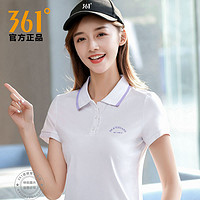 361° 361度翻领短袖女士POLO衫2024夏季新款运动上衣562429101