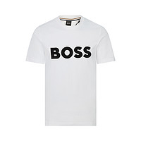 HUGO BOSS 春夏季经典字母logo印花男士休闲棉质圆领短袖T恤
