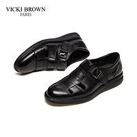 百亿补贴：VICKI BROWN 法国未毕男鞋时尚百搭真皮商务单鞋舒适透气休闲皮鞋