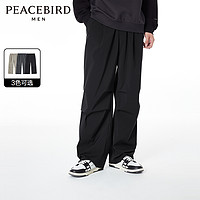 PEACEBIRD 太平鸟 男装宽松休闲裤男士工装直筒长裤户外潮