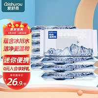 ishurou 爱舒柔 湿厕纸10片*10包小包便携装 清洁湿纸巾 私处清洁卫生湿巾