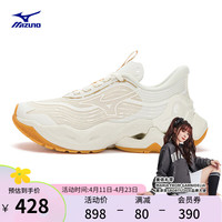 美津浓（MIZUNO） 男女23春季锦鲤时尚运动跑步鞋舒适缓震休闲鞋KOI 2K SP 03/棉色/笋色 36