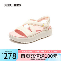 斯凯奇（Skechers）女士休闲凉鞋114783 乳白色/OFWT 38