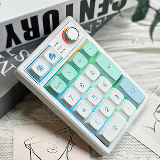 keycool 凯酷 K19机械键盘 笔记本蓝牙数字旋钮小键盘GASKET结构 K19三模无线 太极轴