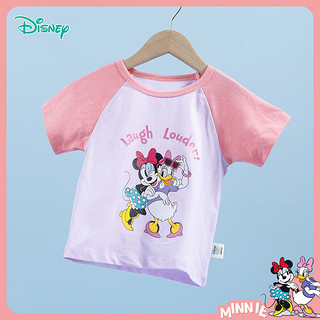 Disney 迪士尼 儿童短袖T恤纯棉圆领上衣迪士尼宝宝卡通