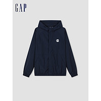 Gap 盖璞 男女装春季遮阳连帽夹克 877515 海军蓝 XXL