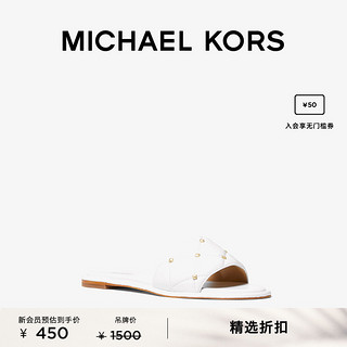 MICHAEL KORS 迈克·科尔斯 Rina 女士菱格绗缝铆钉饰凉鞋拖鞋