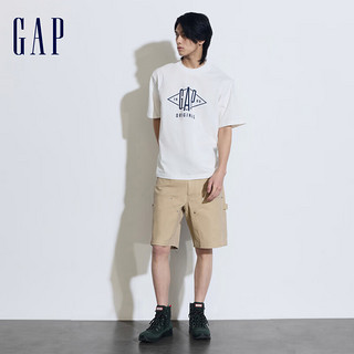 Gap 男女夏季圆领纯棉短袖T恤 884791 白色 L