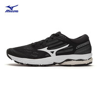 美津浓(MIZUNO)【WAVE STREAM2】女慢跑鞋缓震稳定耐磨运动跑步鞋 11/黑色/白色(女) 36