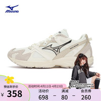 美津浓（MIZUNO）【LG 90S】运动跑步鞋男女23春秋慢跑耐磨皮革鞋面跑步运动轻羽鞋 15/乳白/芽黄灰 41