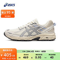 ASICS 亚瑟士 跑步鞋女鞋减震耐磨运动鞋 GEL-VENTURE 6 透气越野跑鞋 白色/灰色 39