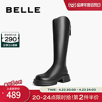 BeLLE 百丽 显瘦时尚弹力靴女靴子骑士靴舒适长靴B1689DG3