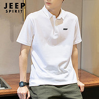Jeep 吉普 短袖t恤男装透气夏季T恤翻领polo衫男速干冰丝休闲运动上衣 2008