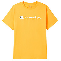 百亿补贴：Champion 冠军T恤经典情侣款印花草写logo休闲宽松圆领