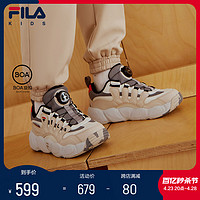 FILA 斐乐 童鞋儿童鞋子冬季款可颂鞋中大童男童经典篮球鞋运动鞋潮