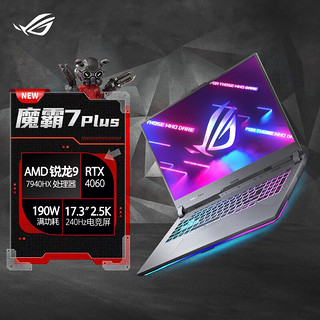 百亿补贴：ASUS 华硕 ROG魔霸7Plus 17.3英寸锐龙9游戏本笔记本电脑（R9-7940HX、RTX4060、16G、1T）